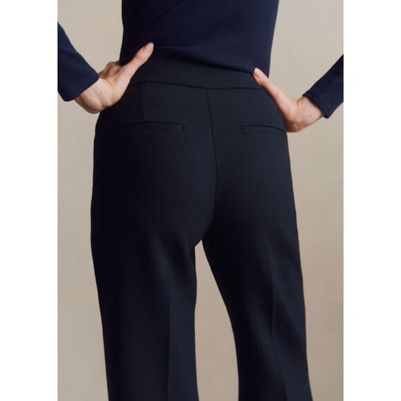 Sezane Martin Crop Trousers Navy Size 36 Wool - Picture 3 of 12